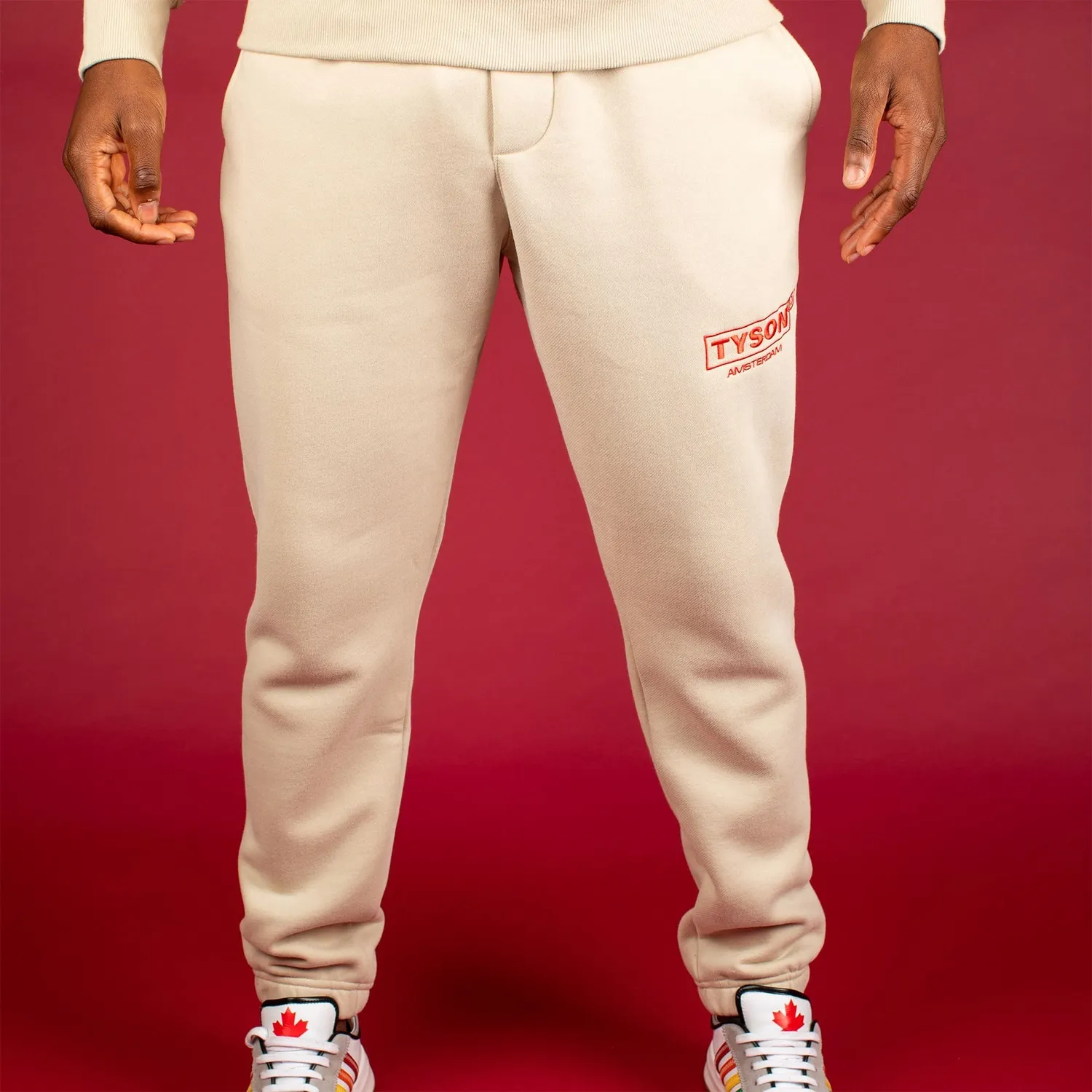 Tyson 2.0 sweatpants beige katoen unisex