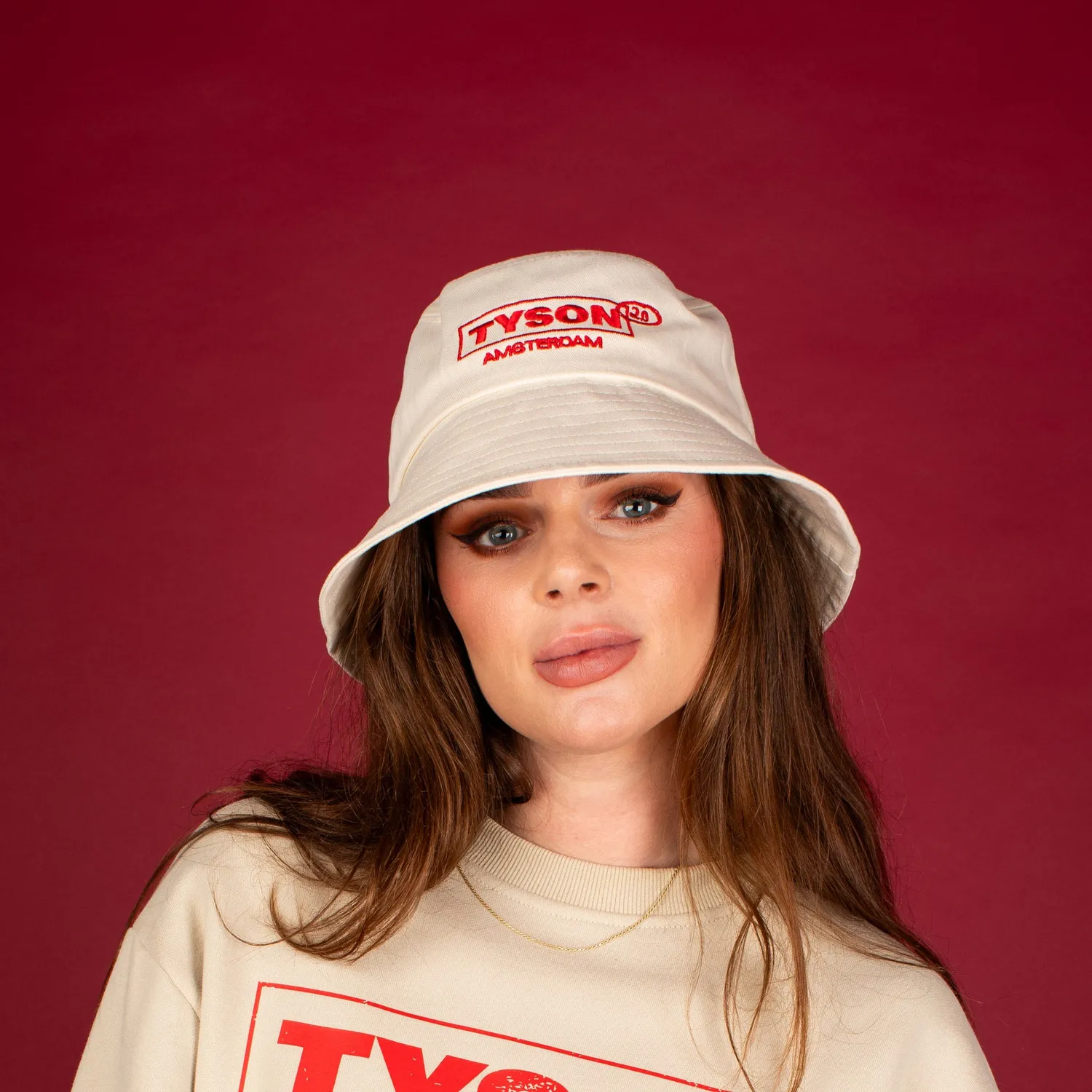 Tyson 2.0 Bucket Hat katoen Beige one size